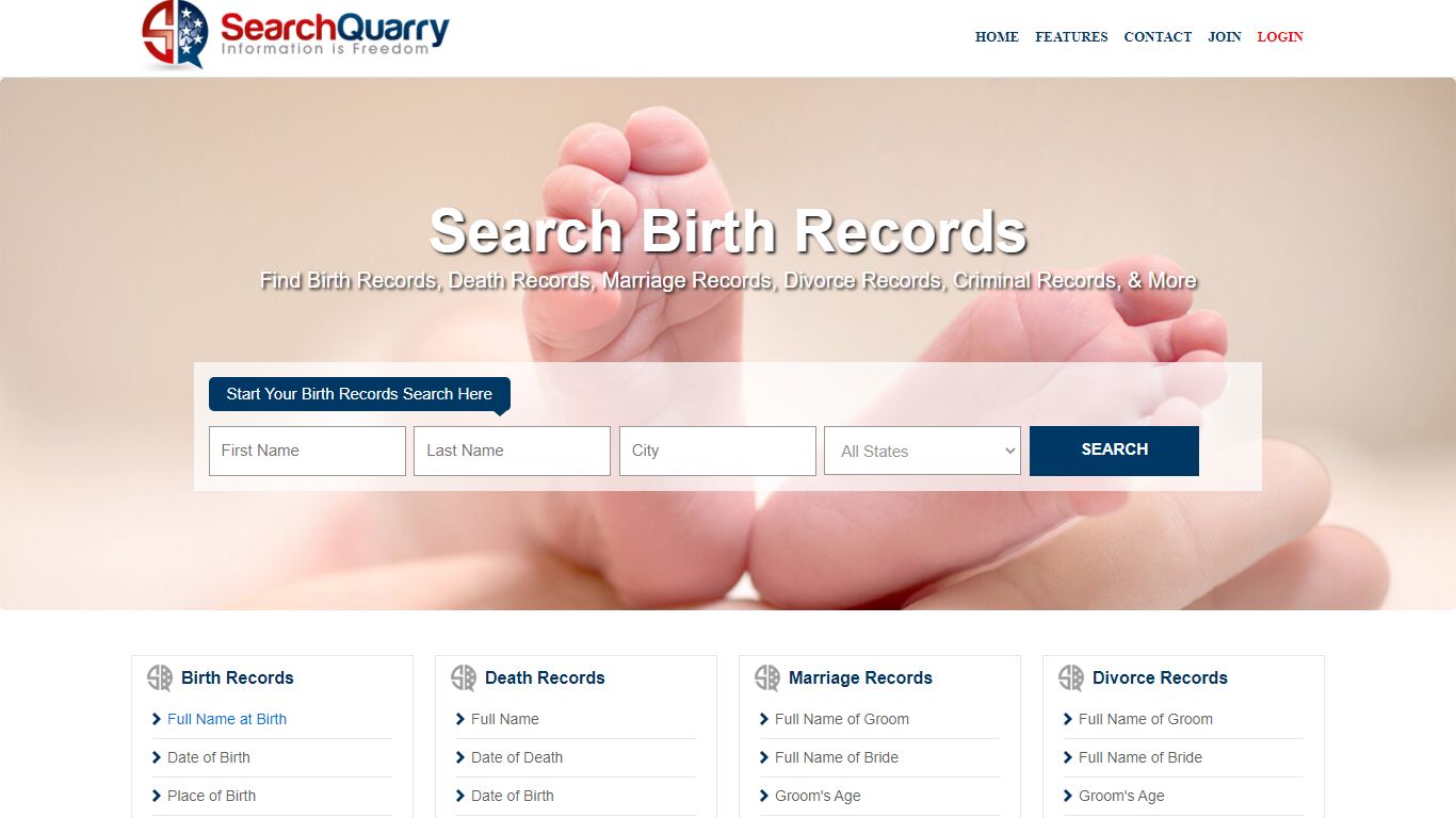 Birth Records Lookup - SearchQuarry.com